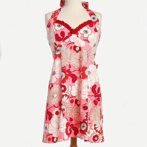 DII Red and Pink Floral Vintage-Inspired Apron